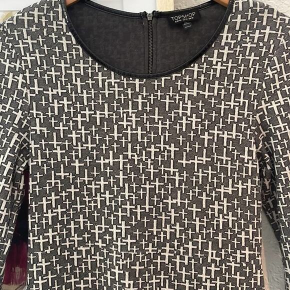 Grey Graveyard Cross Bodycon Dress Goth Whimsygoth Halloween Witchy Size 10 - Picture 2 of 7